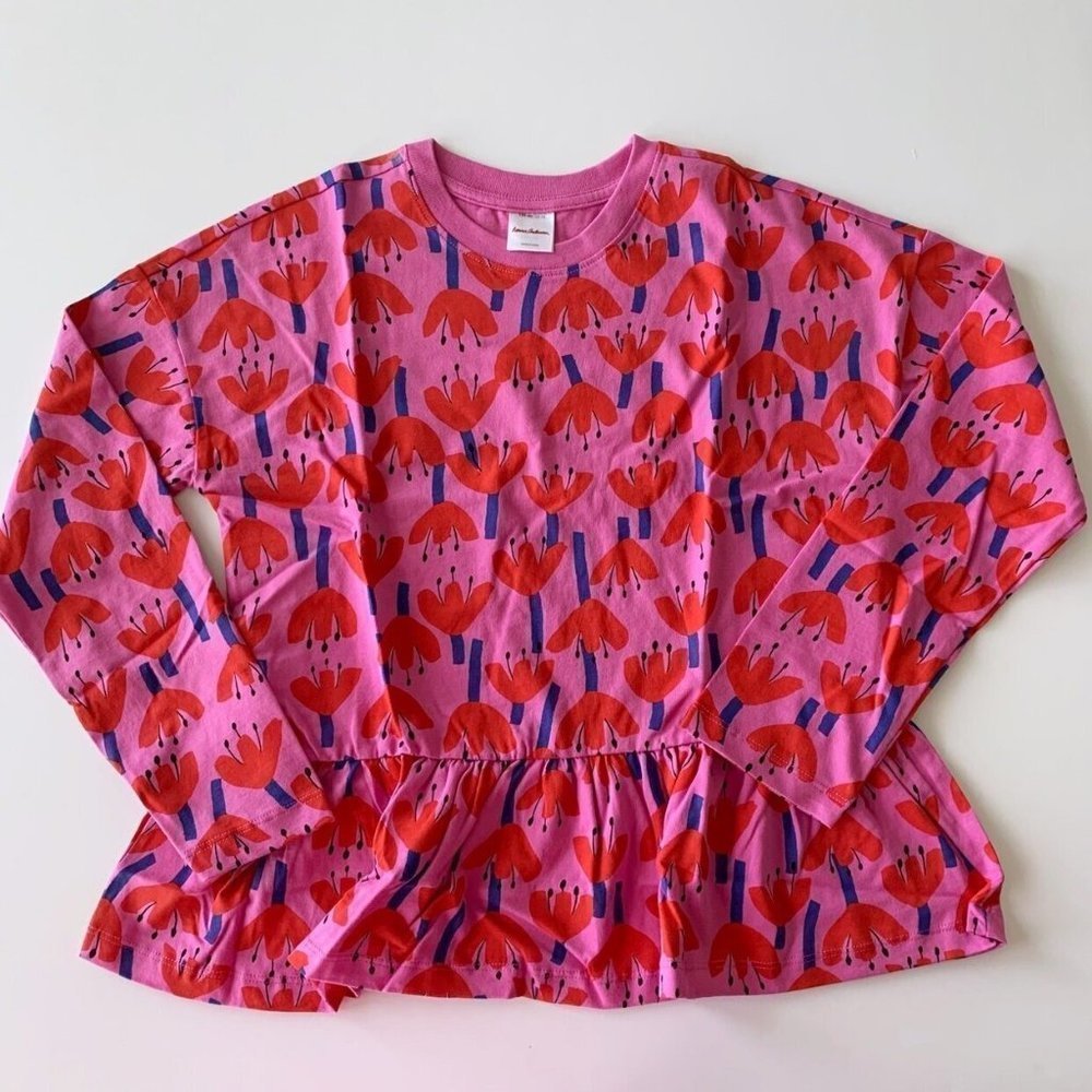 NWOT Hanna Andersson Girl Peplum Tee 12 Years